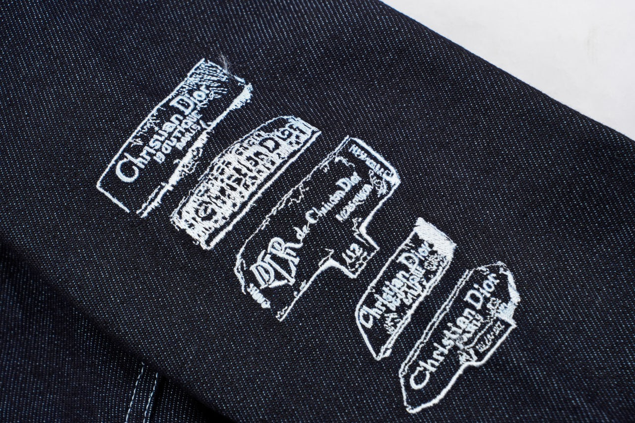 Dior Arm Graffiti Label Denim Shirt Jacket