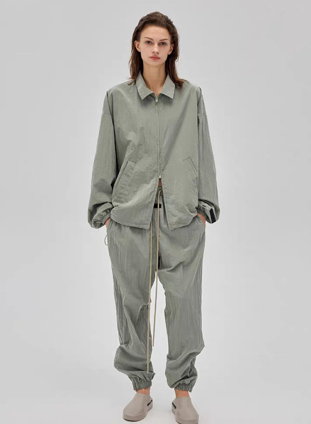 Dior Double-line Metallic Nylon Jacket