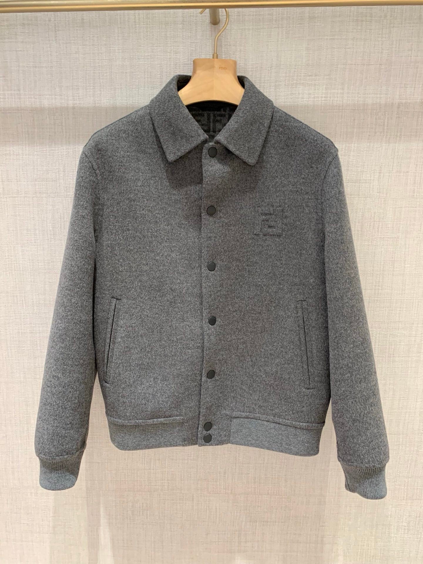 Fendi Lapel Single-Breasted Wool Jacket