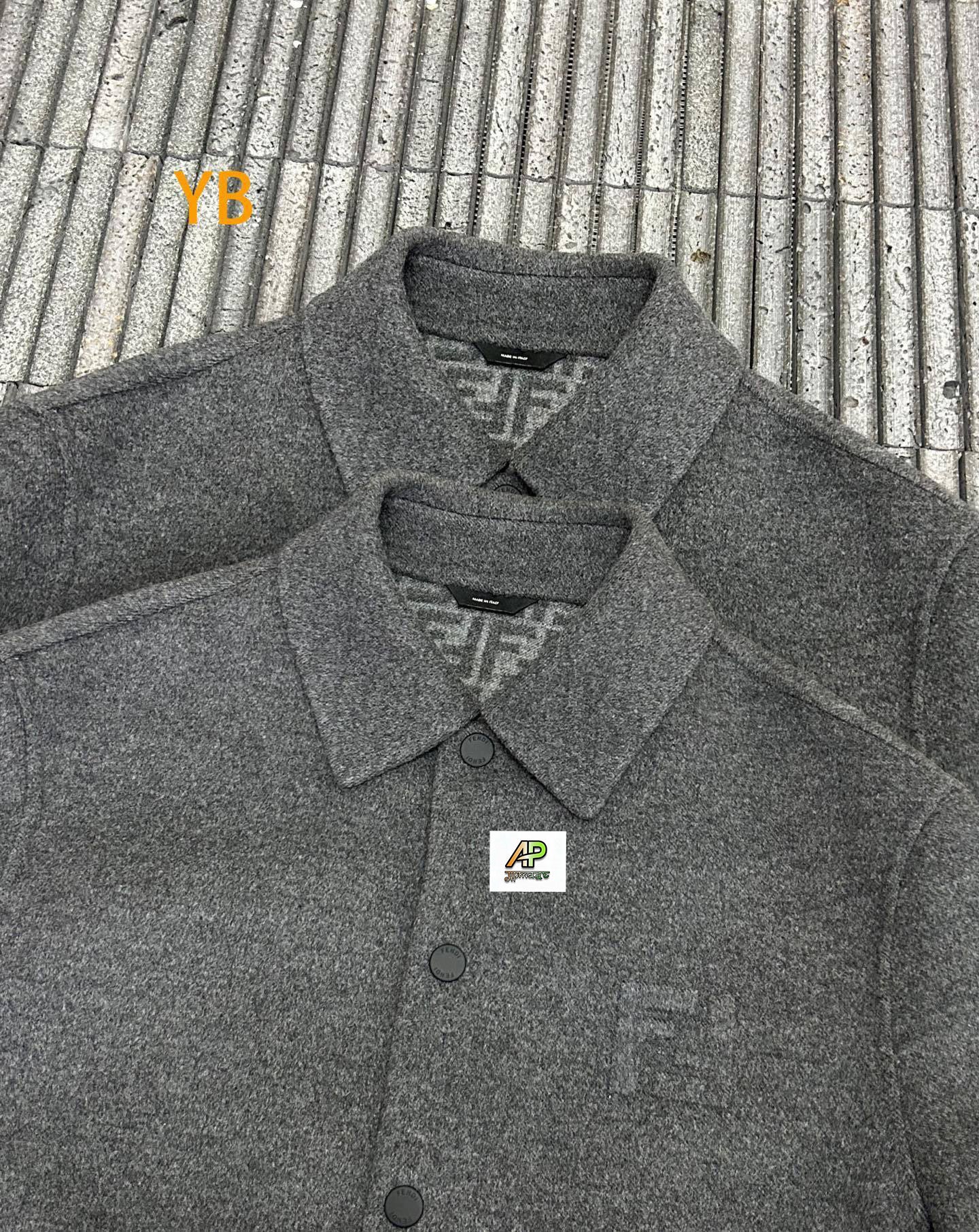 Fendi Lapel Single-Breasted Wool Jacket