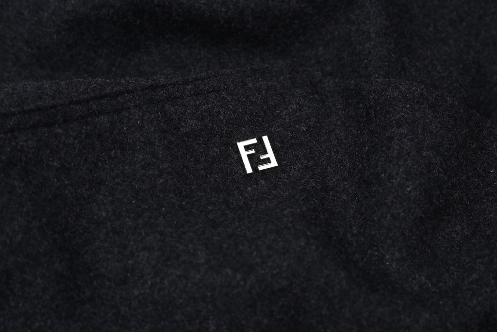 Fendi Hooded Zip-Up Cashmere Sweatshirt Jacket