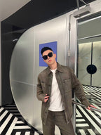 Fendi Lapel Single-Breasted Over-Dyed Denim Jacket