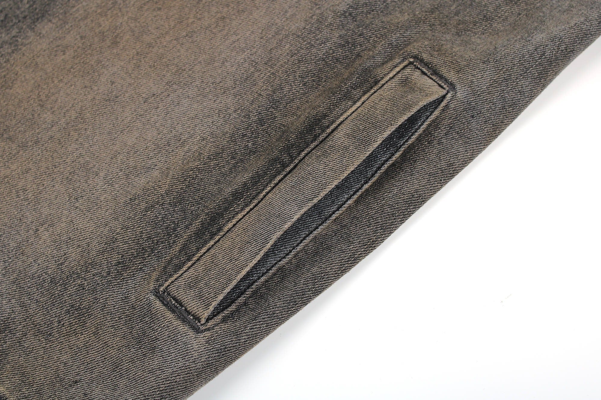 Fendi Lapel Single-Breasted Over-Dyed Denim Jacket
