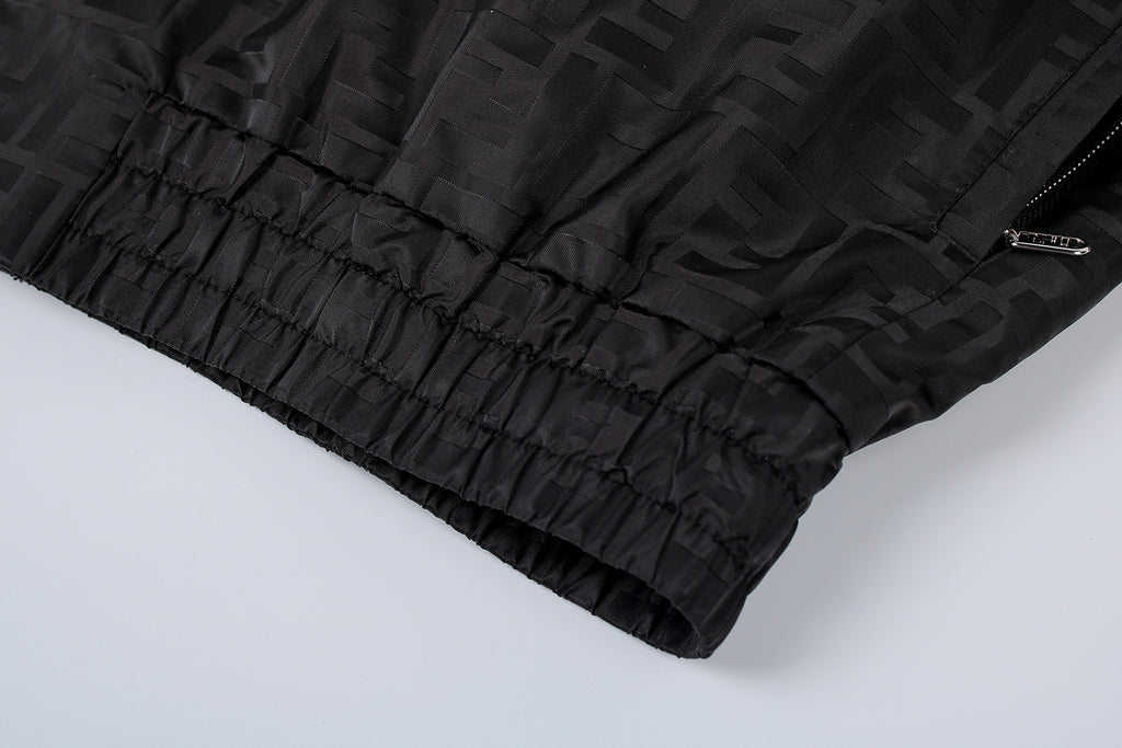 Fendi Stand Collar Nylon Bomber Jacket