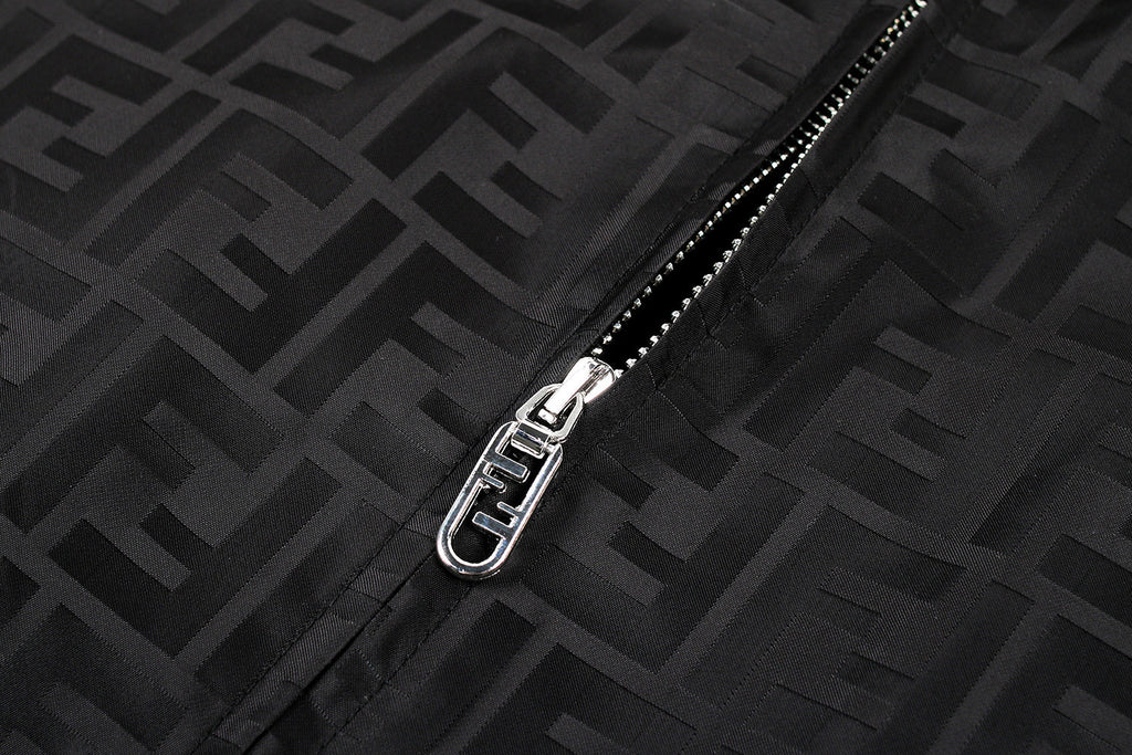 Fendi Stand Collar Nylon Bomber Jacket