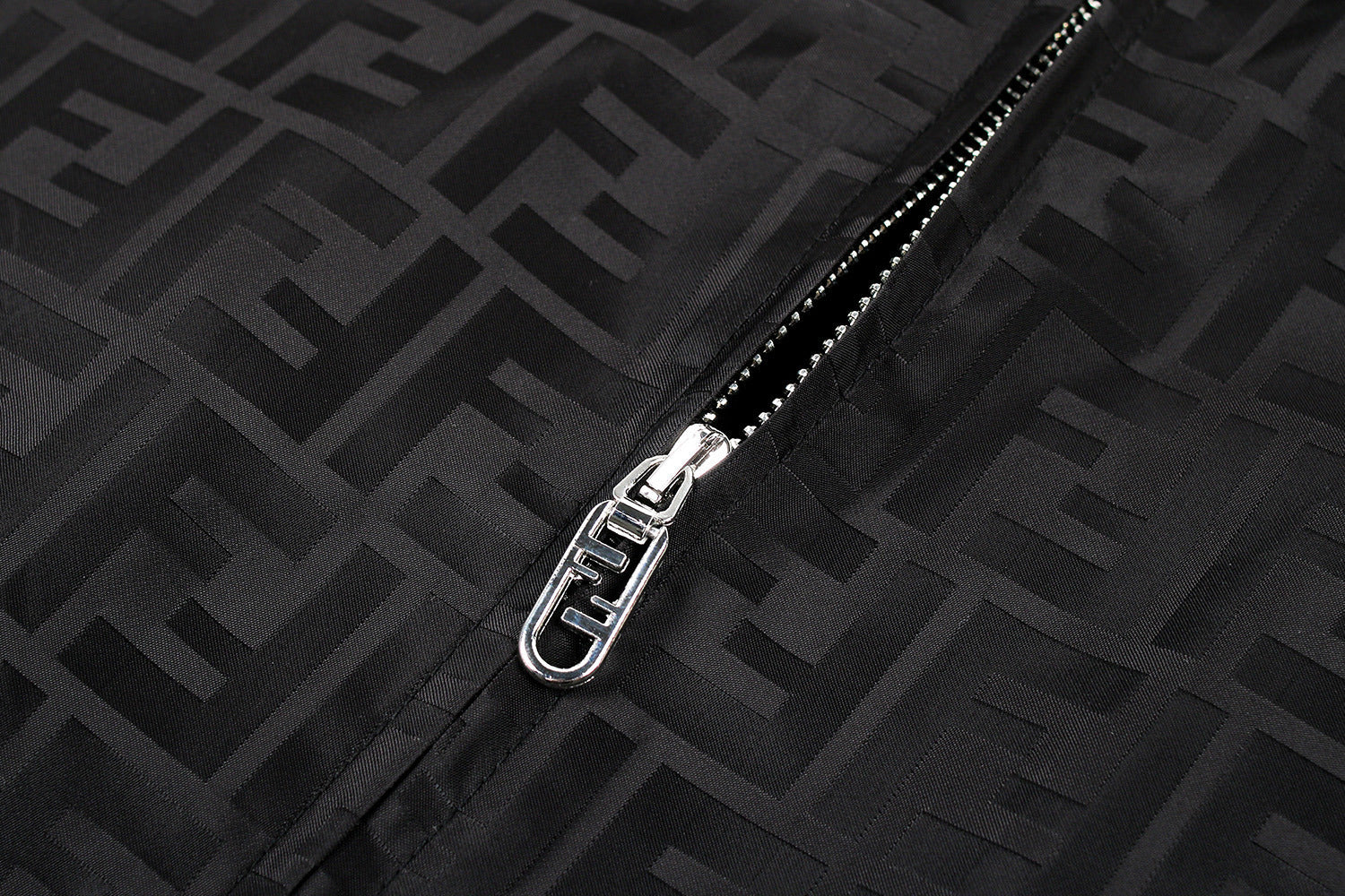 Fendi Stand Collar Nylon Bomber Jacket