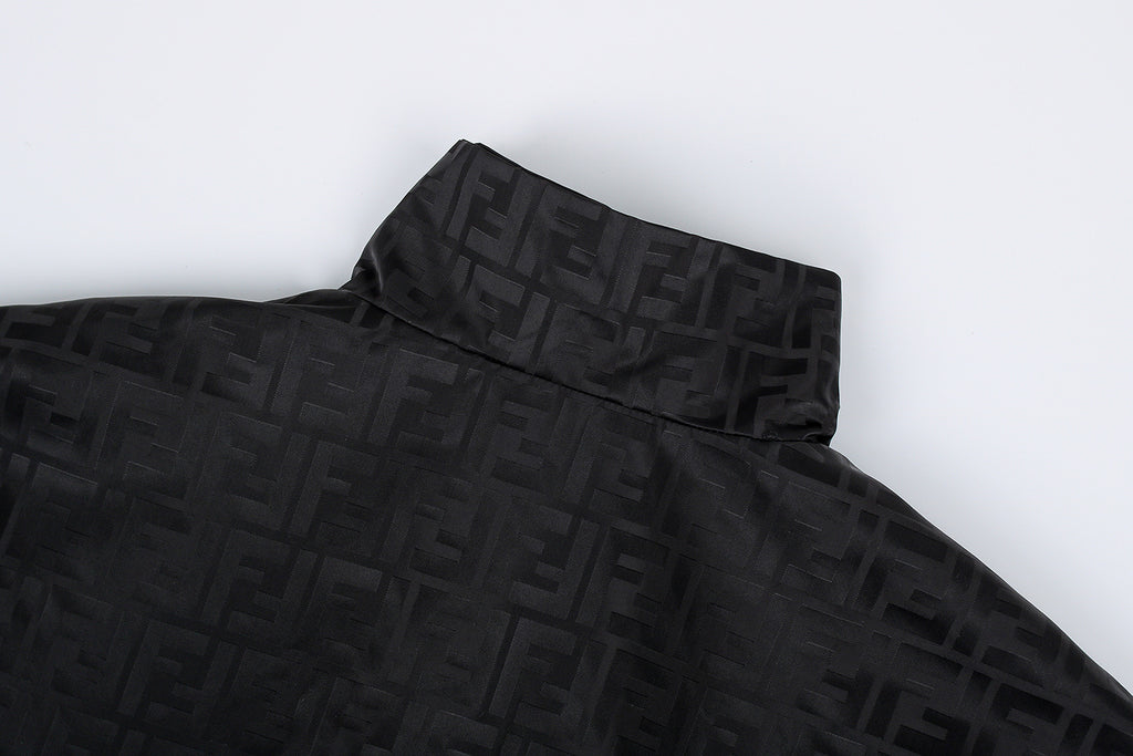 Fendi Stand Collar Nylon Bomber Jacket