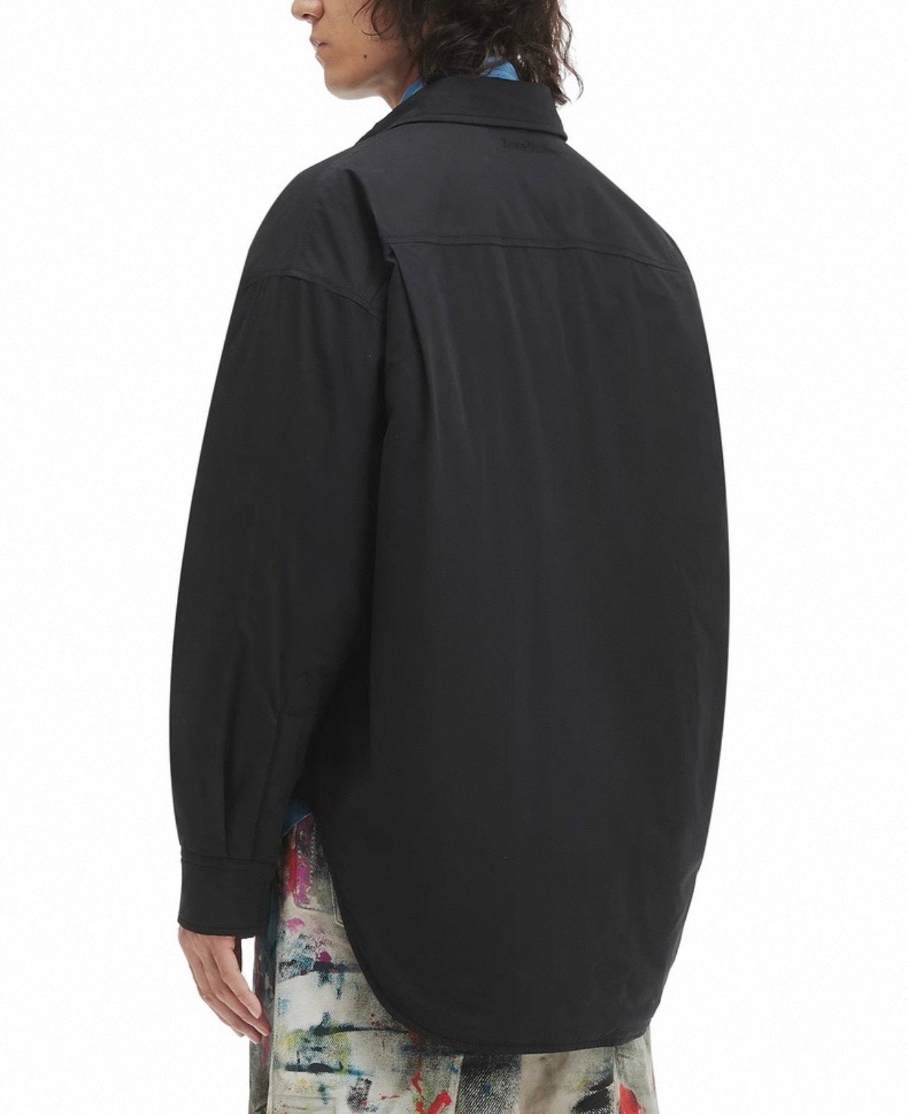 Acne Studios Black Padded Jacket with Starry Sky Pattern