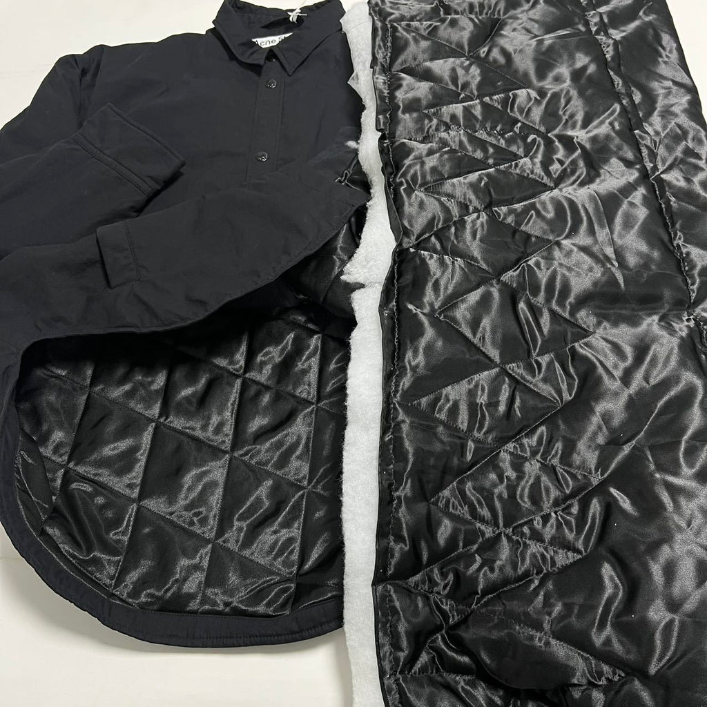 Acne Studios Black Padded Jacket with Starry Sky Pattern
