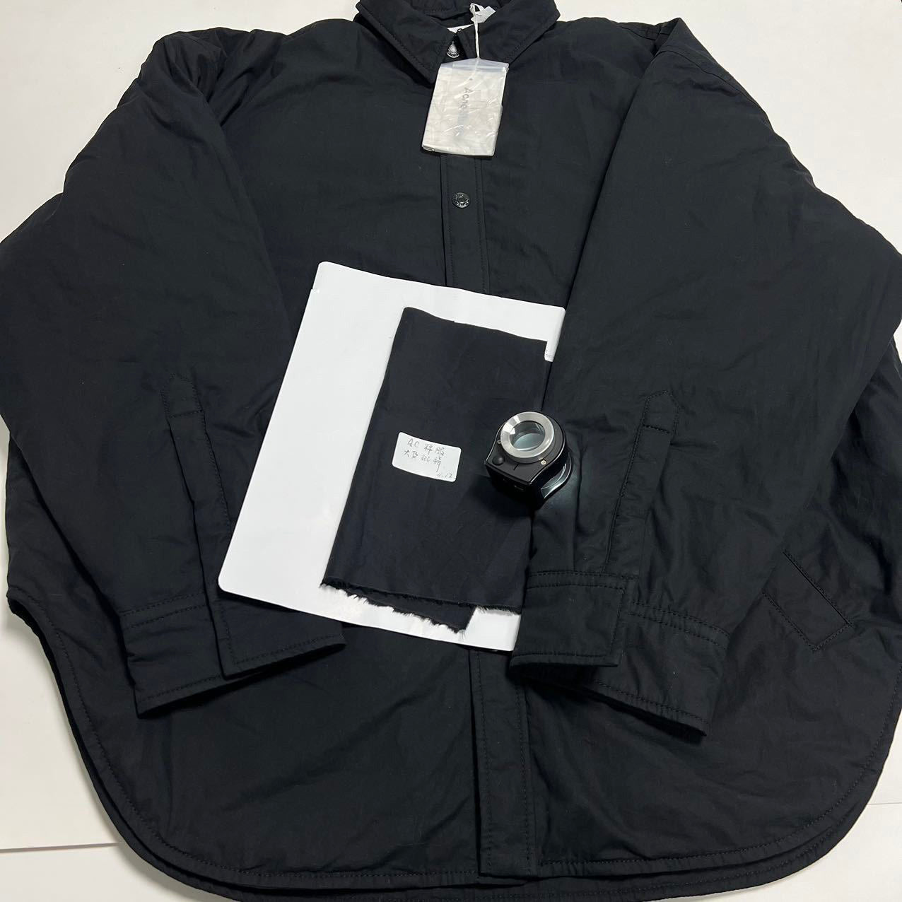 Acne Studios Black Padded Jacket with Starry Sky Pattern