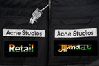 Acne Studios Black Padded Jacket with Starry Sky Pattern
