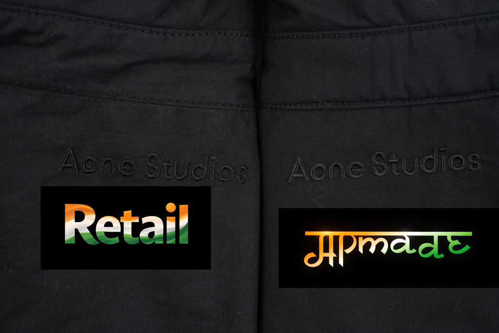 Acne Studios Black Padded Jacket with Starry Sky Pattern