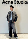 Acne Studios Washed Ink-Splashed Denim Jacket