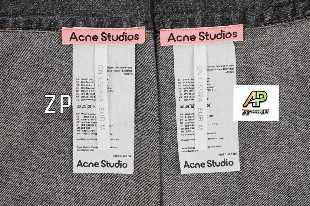Acne Studios Washed Ink-Splashed Denim Jacket