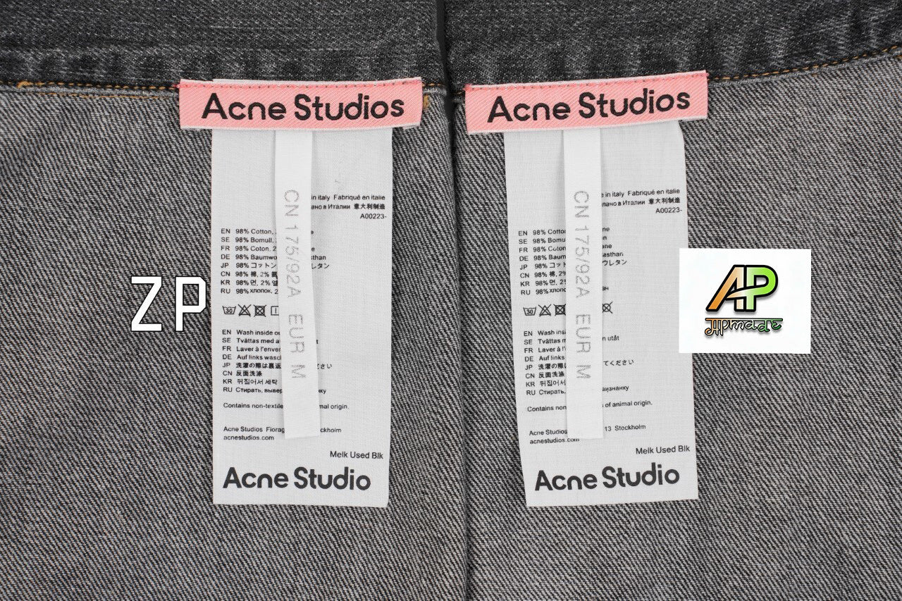 Acne Studios Washed Ink-Splashed Denim Jacket