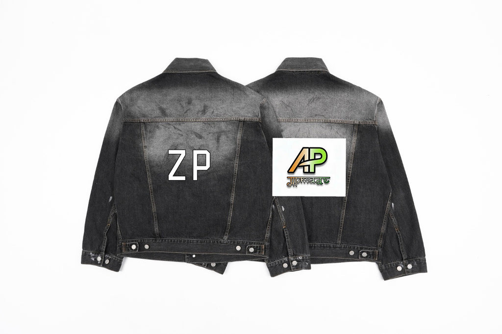 Acne Studios Washed Ink-Splashed Denim Jacket