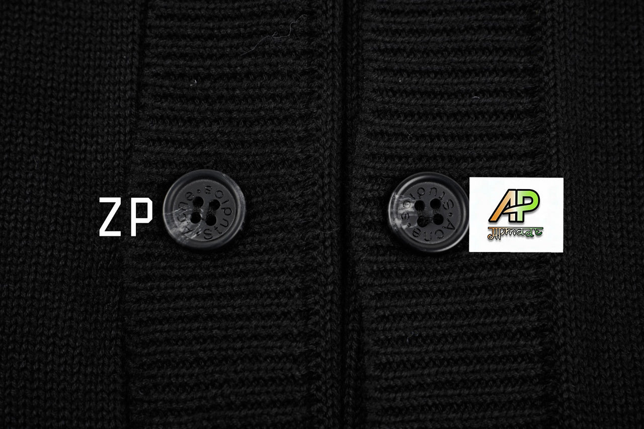 Acne Studios Bow and Letter Embroidered Cardigan Jacket