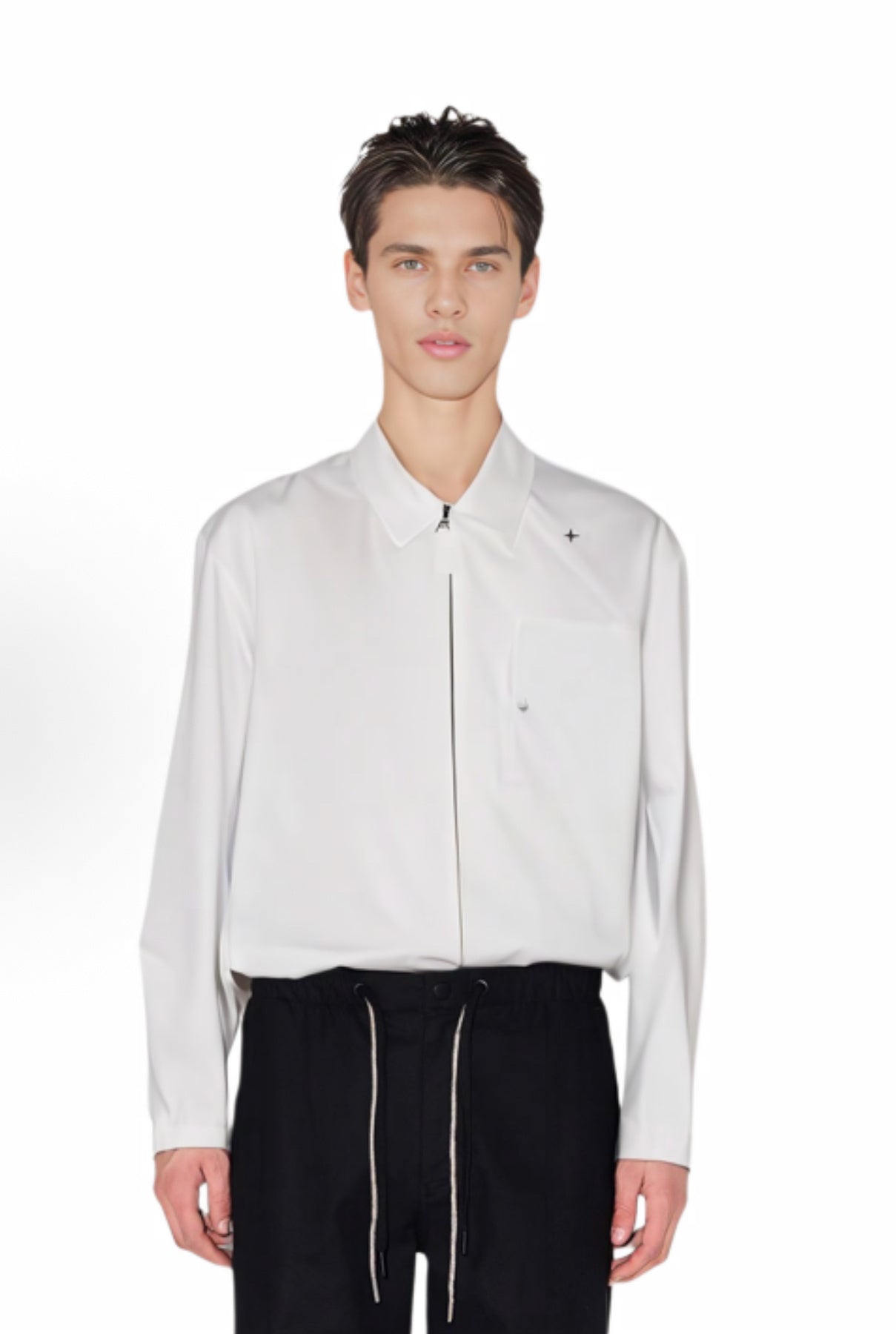 Stone Island Star Embroidered Seam Pressed Shirt Jacket