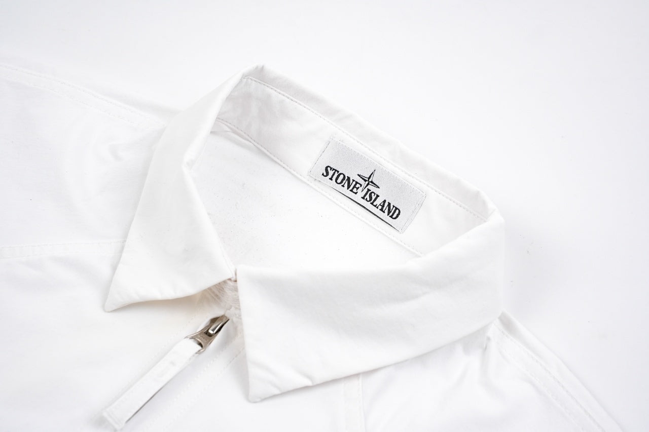 Stone Island Star Embroidered Seam Pressed Shirt Jacket