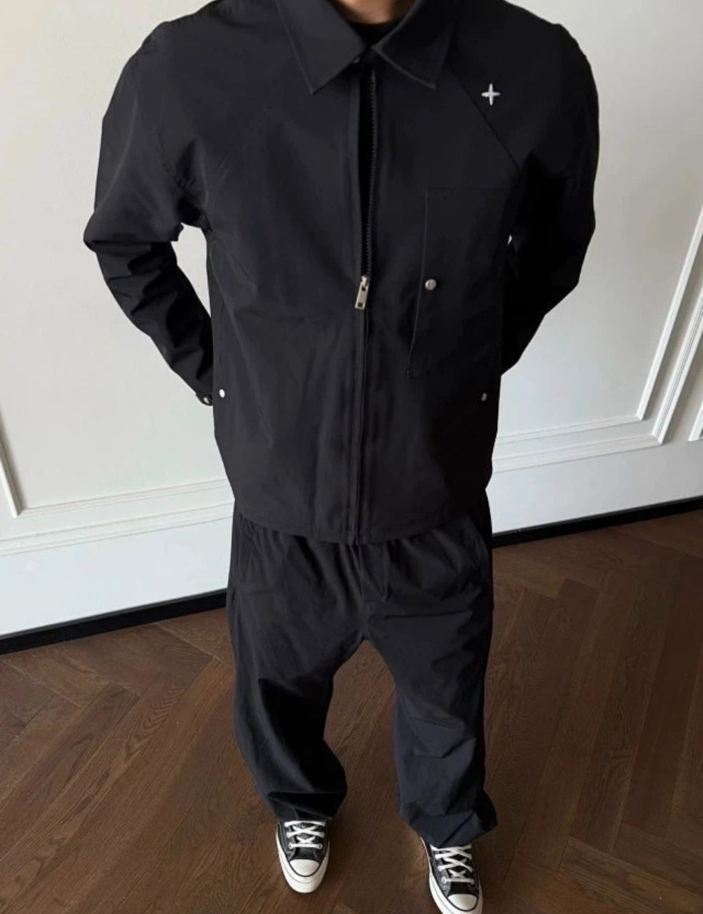 Stone Island Star Embroidered Seam Pressed Shirt Jacket