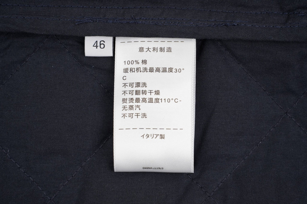 Bottega Veneta Pocket Leather Label Diamond Quilted Cotton Jacket