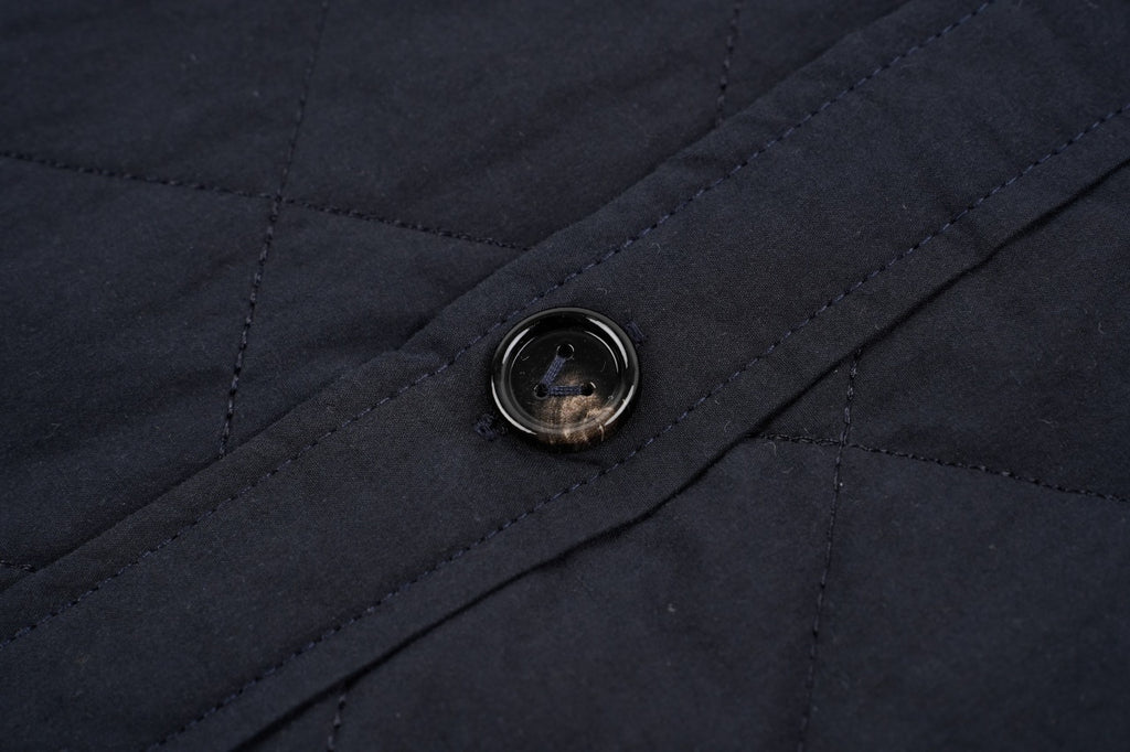 Bottega Veneta Pocket Leather Label Diamond Quilted Cotton Jacket