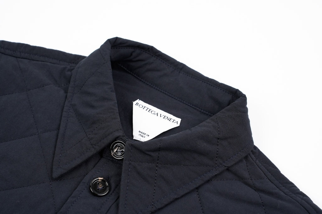 Bottega Veneta Pocket Leather Label Diamond Quilted Cotton Jacket