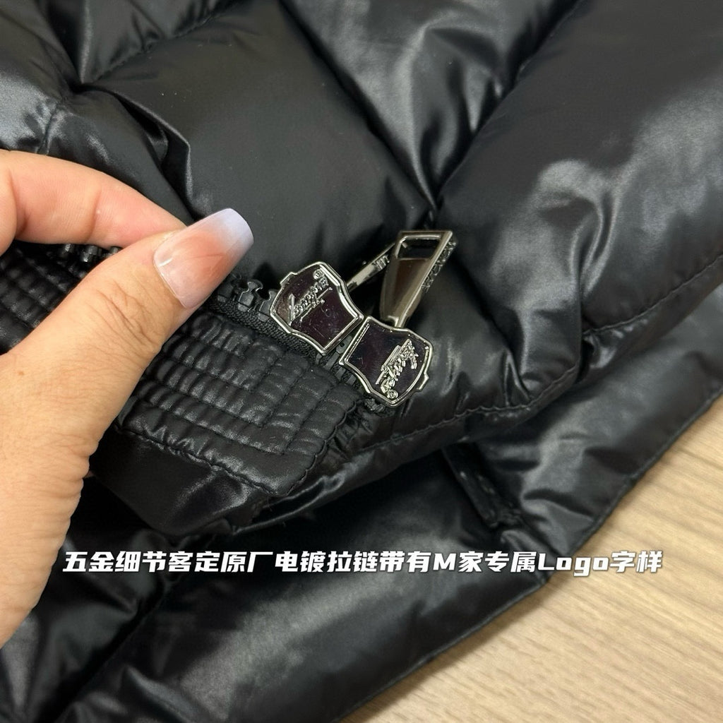 Moncler Color-Blocked Long Down Jacket