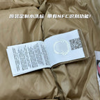 Moncler Color-Blocked Long Down Jacket