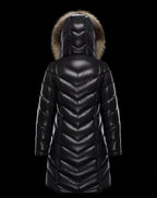 Moncler V-Grid Fur Collar Down Jacket