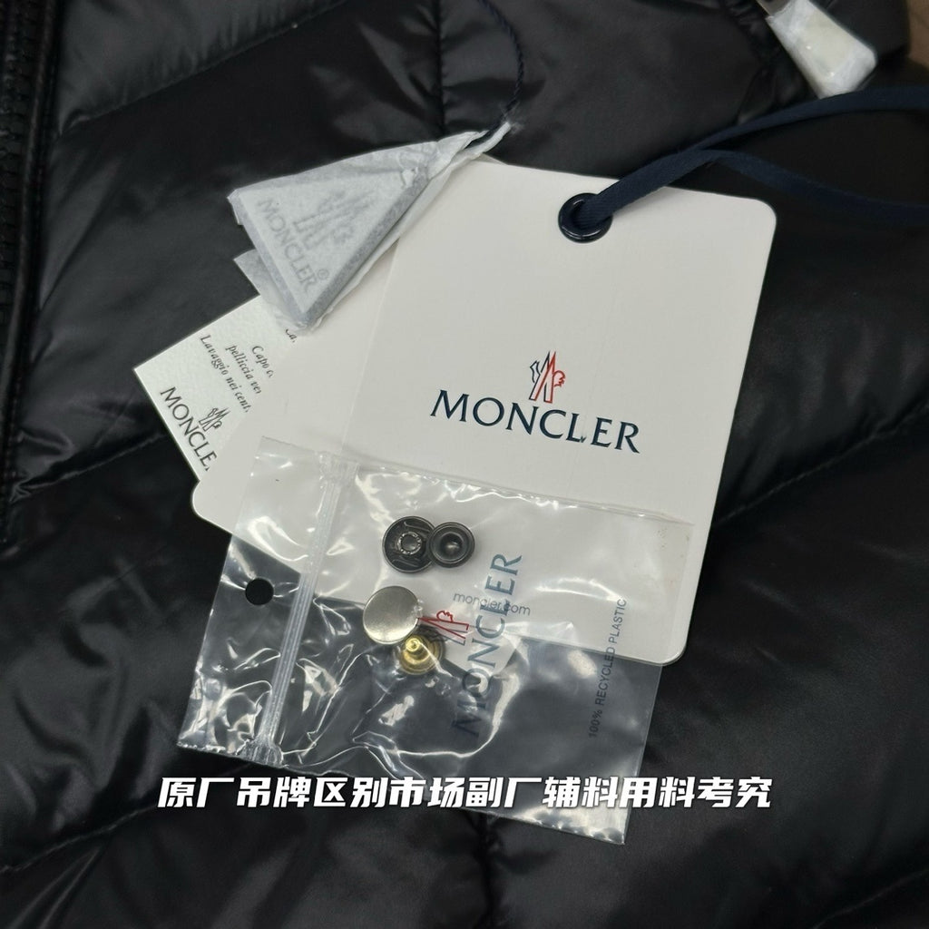 Moncler V-Grid Fur Collar Down Jacket