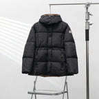 Moncler Agneux Elastic Waist Hooded Down Jacket