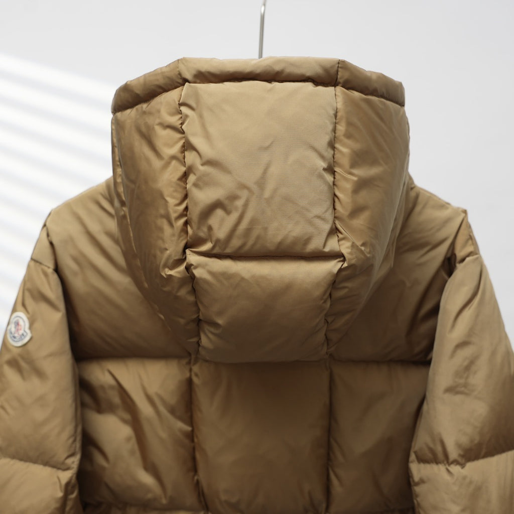 Moncler Agneux Elastic Waist Hooded Down Jacket
