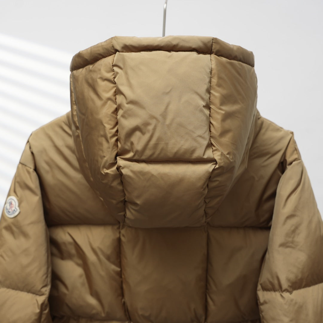 Moncler Agneux Elastic Waist Hooded Down Jacket