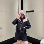 Moncler Short Down Jacket with Pink Lining