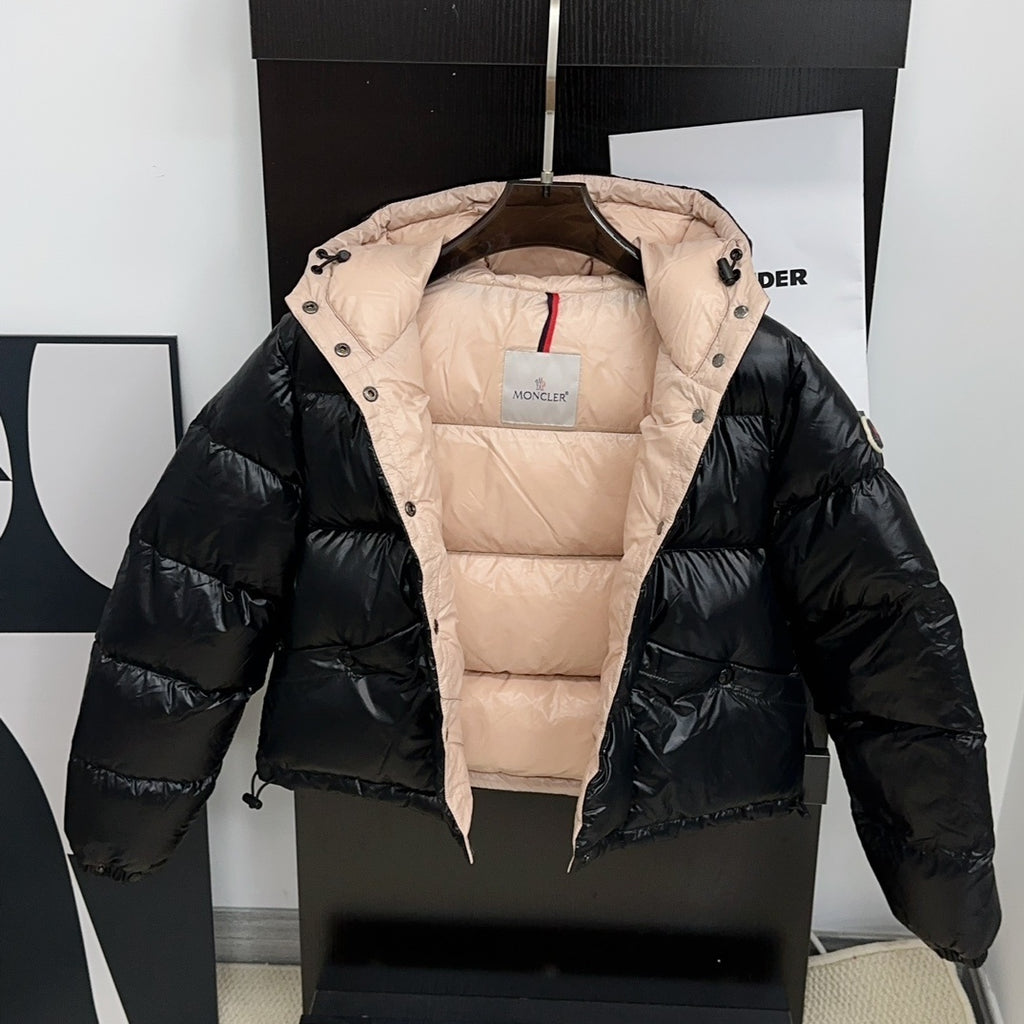 Moncler Short Down Jacket with Pink Lining