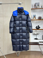 Moncler Color-Blocked Long Down Jacket