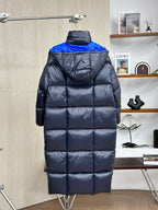 Moncler Color-Blocked Long Down Jacket