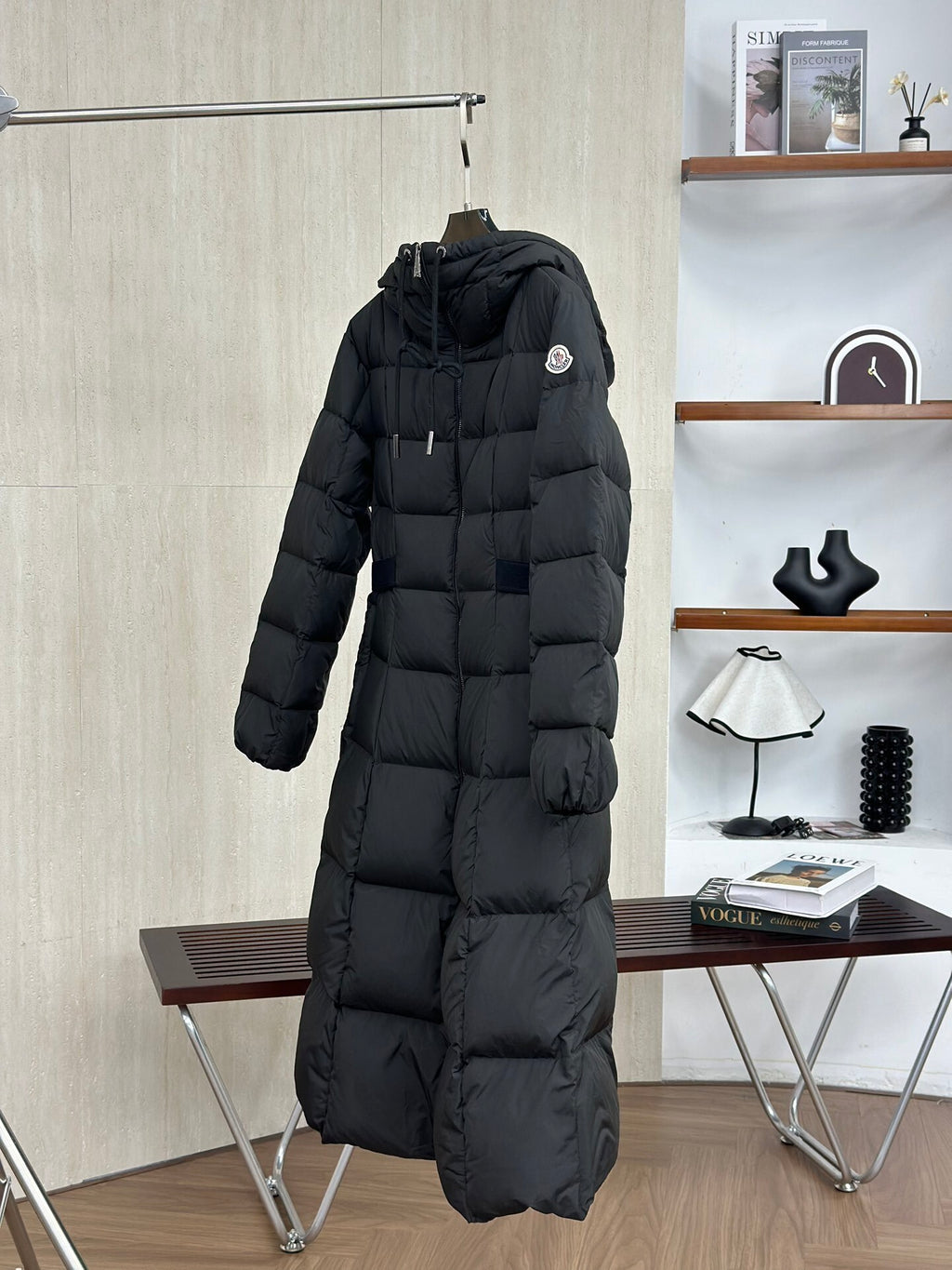 Moncler Long Hooded Down Jacket