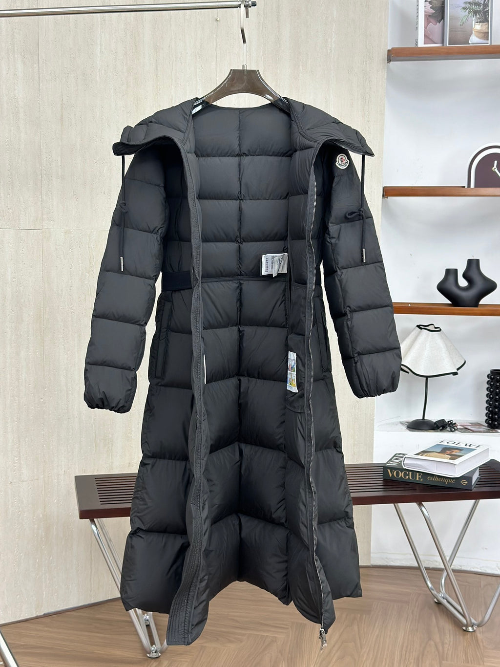 Moncler Long Hooded Down Jacket