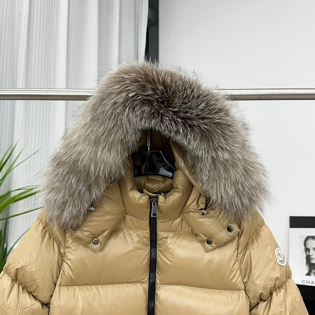 Moncler Below-Knee Belted Down Jacket