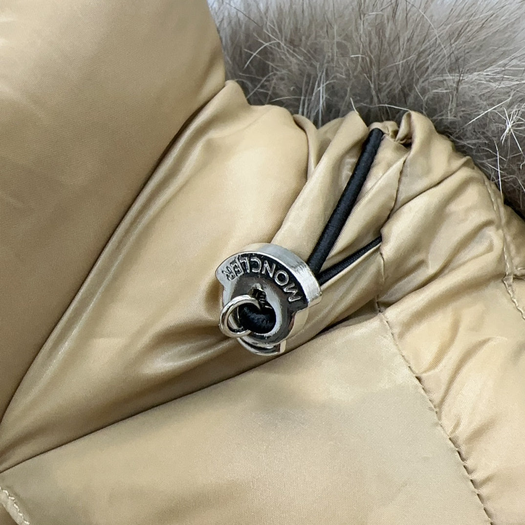 Moncler Below-Knee Belted Down Jacket
