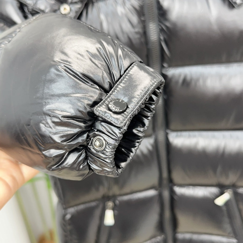 Moncler Below-Knee Belted Down Jacket