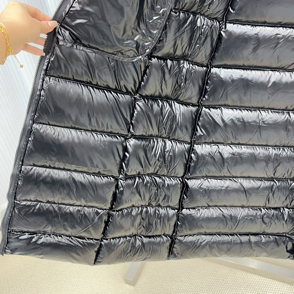 Moncler Below-Knee Belted Down Jacket