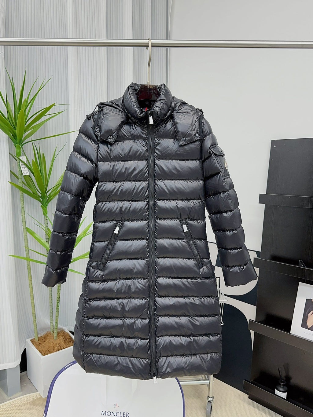 Moncler Long Waist Down Jacket