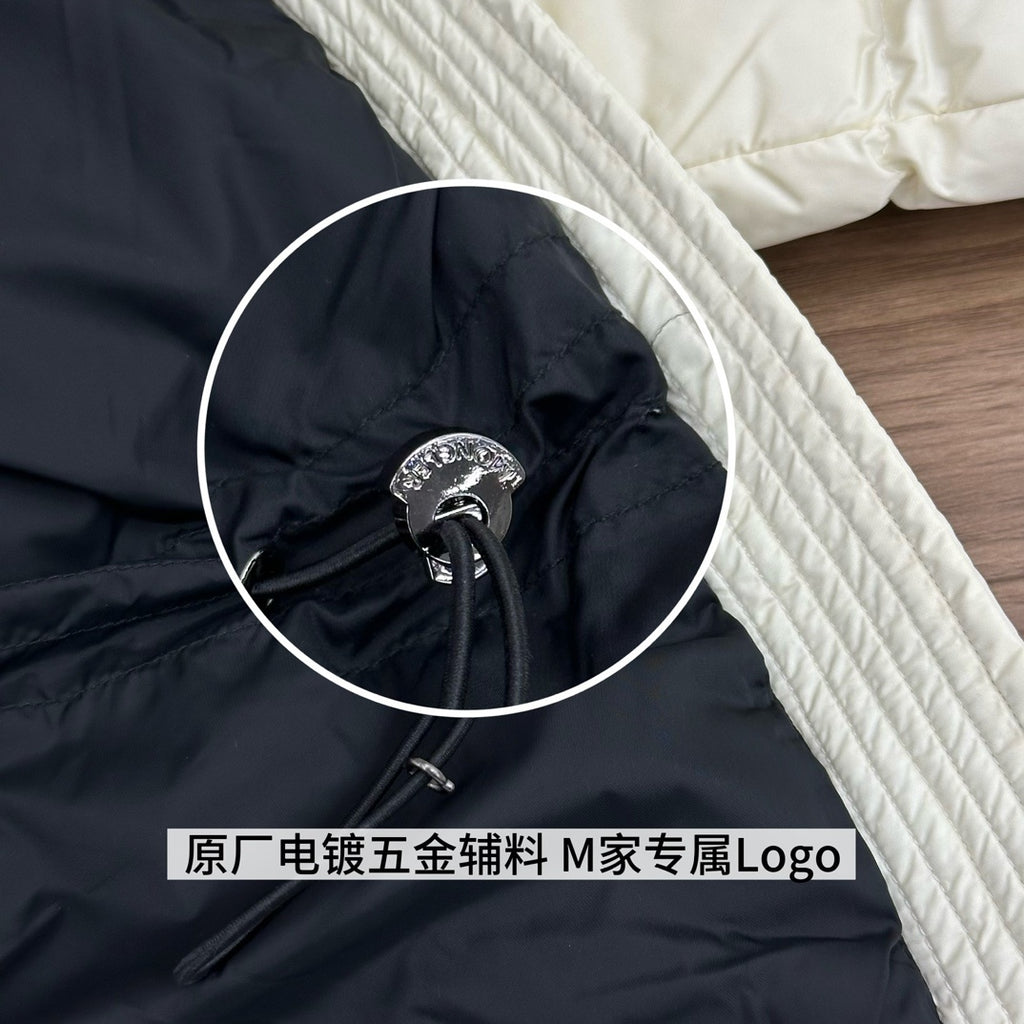 Moncler Silver Fox Fur Collar Long Down Jacket