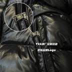 Moncler Maya Long Down Jacket with Arm Logo