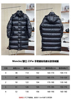 Moncler Maya Long Down Jacket with Arm Logo
