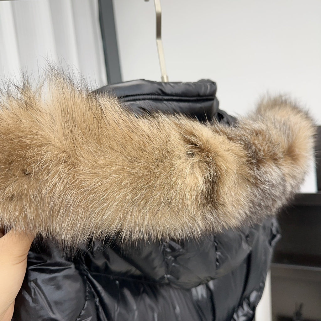Moncler Mid-Length Waisted Down Jacket