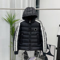 Moncler Down Jacket with Woven Ribbon Sleeves